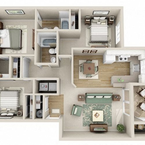 The Pointe Apartments 3x2 B Floor Plan The Pointe Apartments 3x2 B Floor Plan